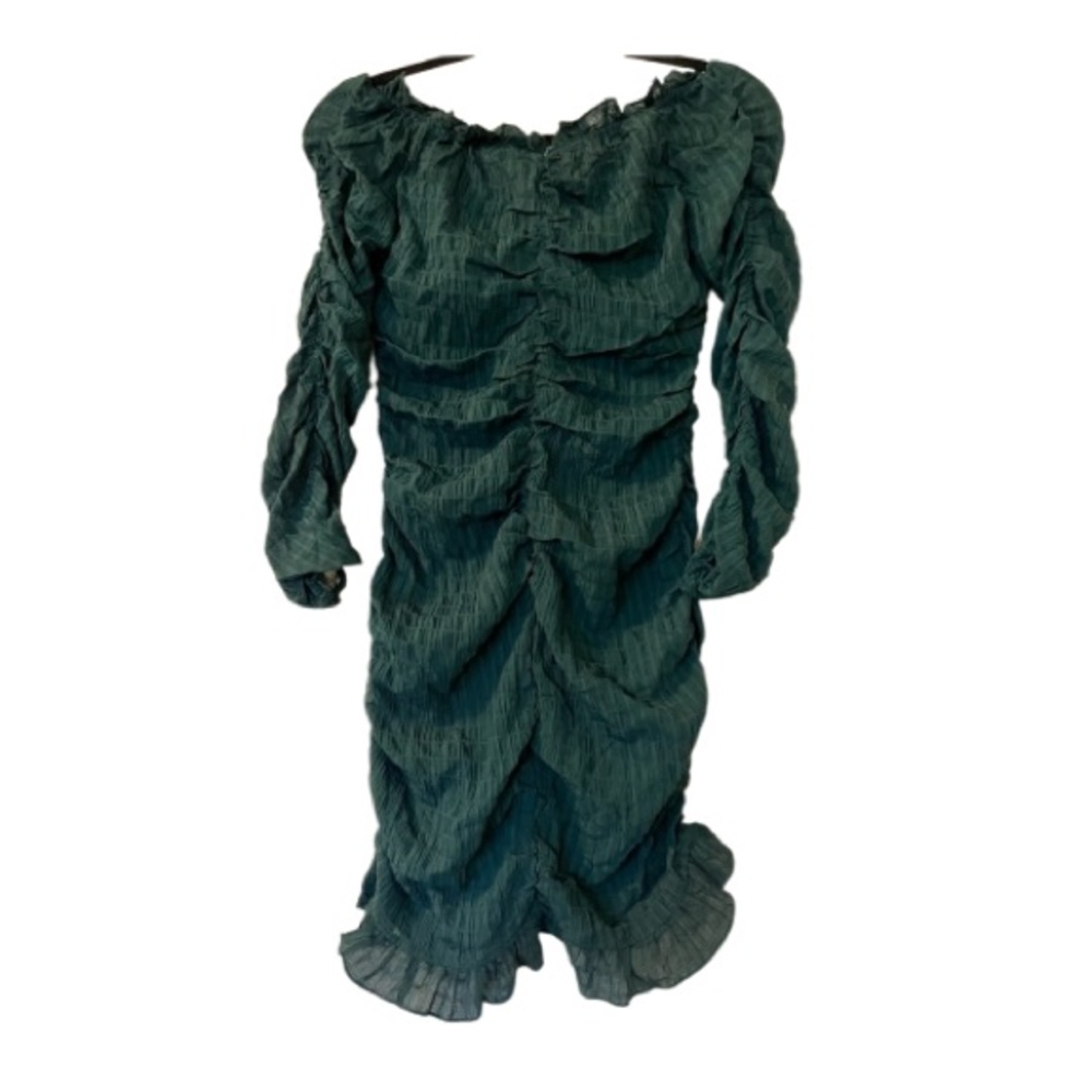 Green Ruched Dress🌲Size Medium - Picture 2 of 2